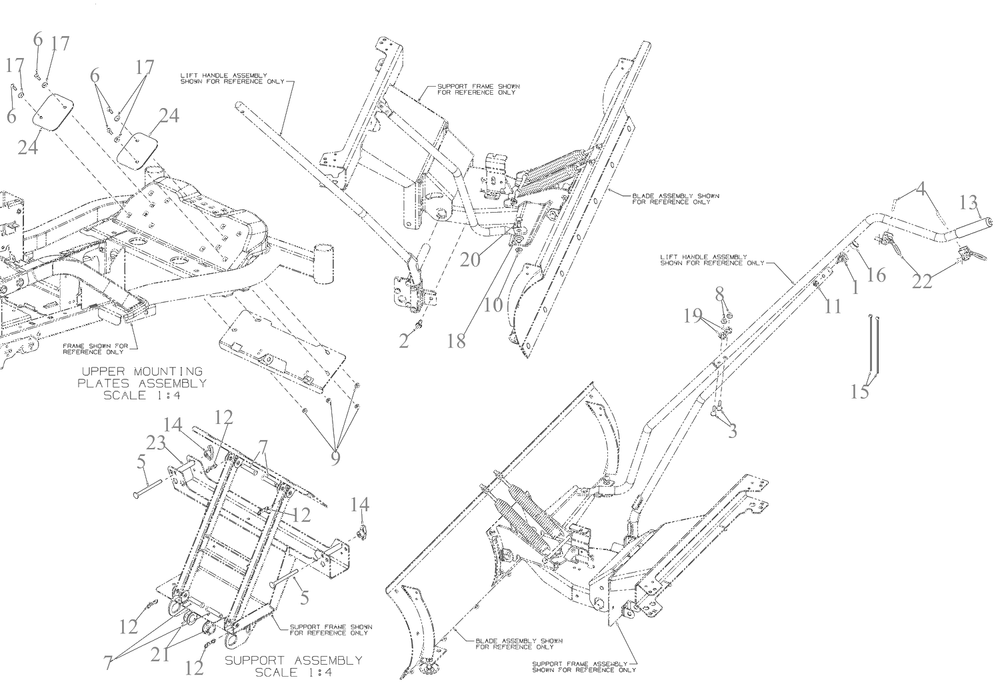 Attachments / 19a70063oem 52-Inch Plow Kit / Plow Hardware Pack Diagram and Parts List for 2022 Yard Machines Lawn Tractor